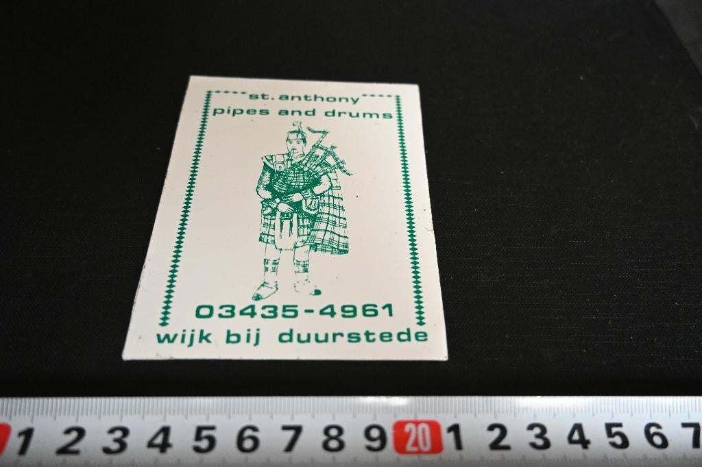 sticker Wijk bij Duurstede St, Anthony pipes and drums, Ophalen, Zo goed als nieuw