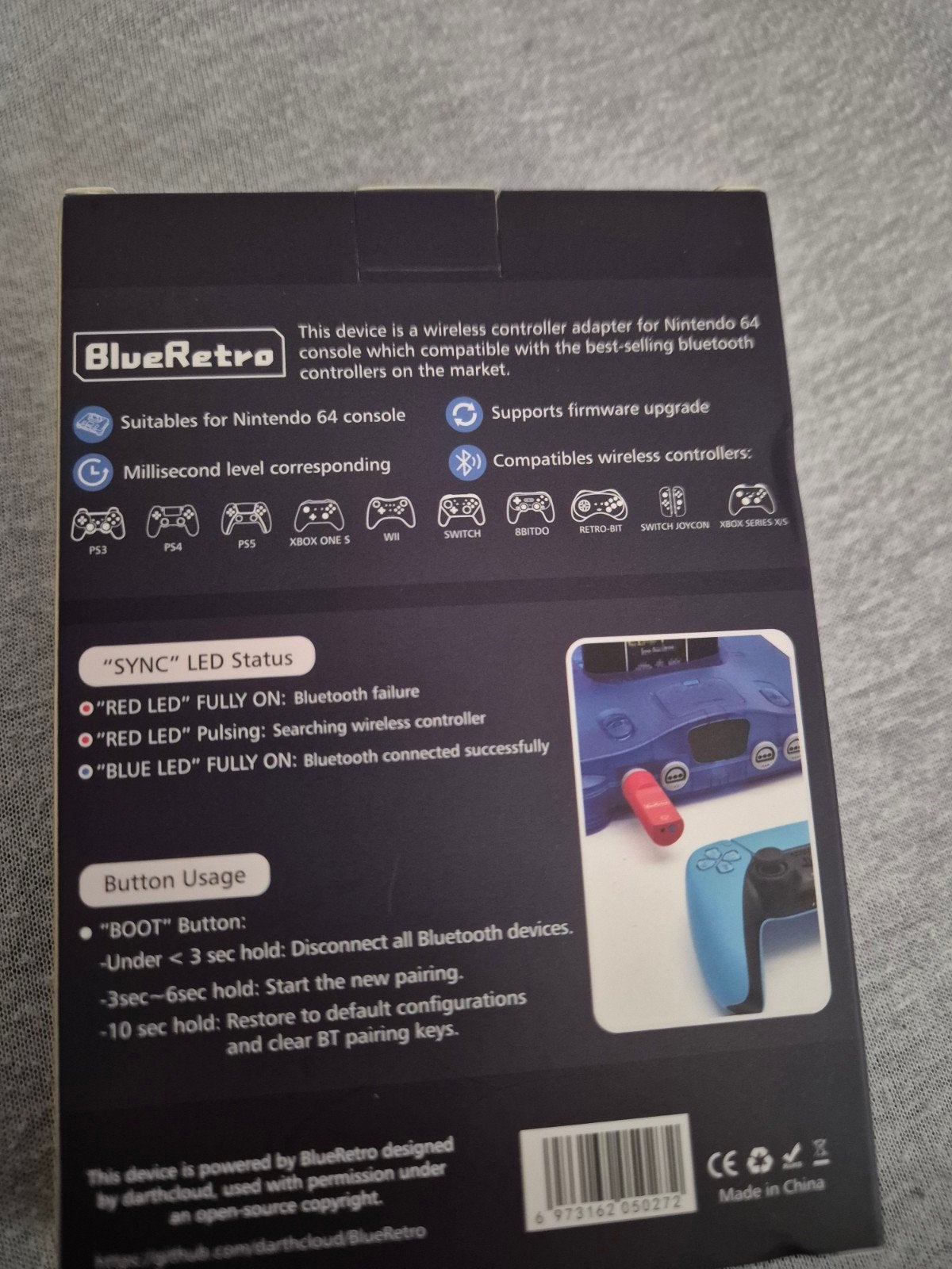 2x BlueRetro Draadloze Controller Adapter voor Nintendo 64, Spelcomputers en Games, Ophalen of Verzenden