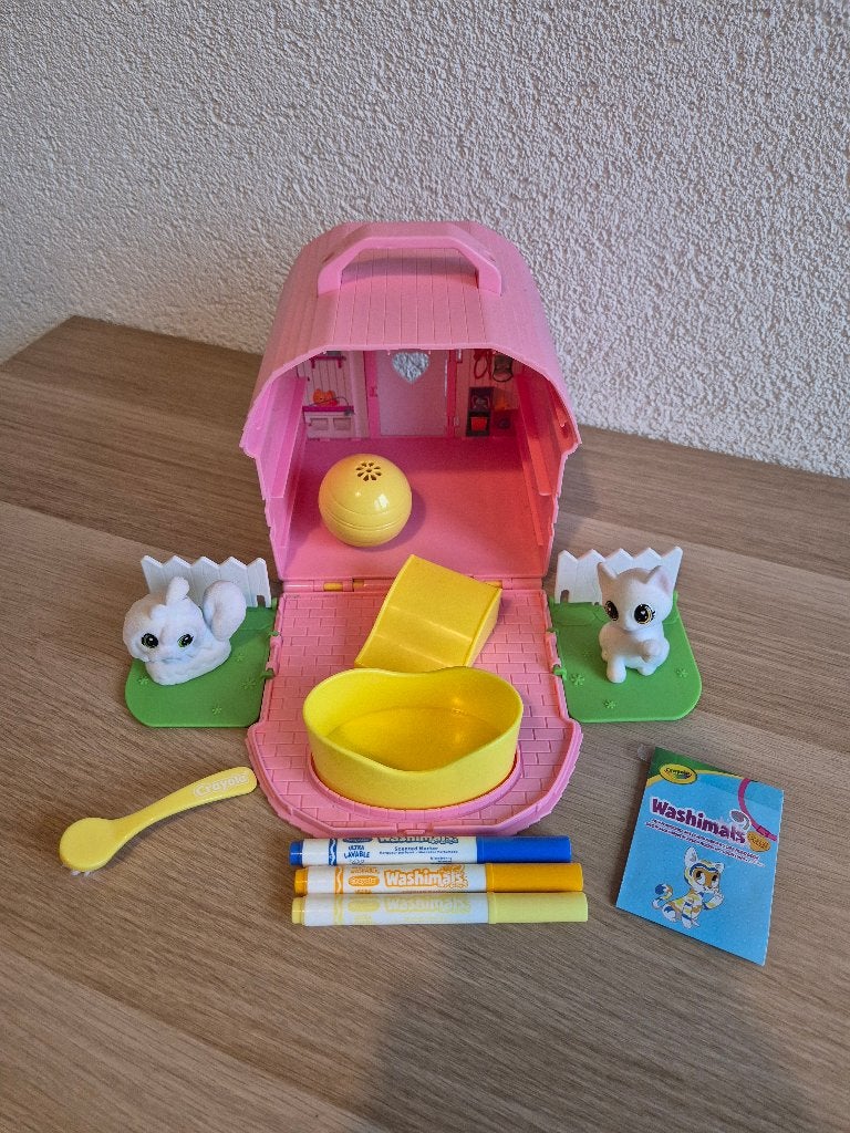 Washimals Huis Speelset met Dieren, stiften en accessoires, Ophalen of Verzenden, Zo goed als nieuw, Knutselen