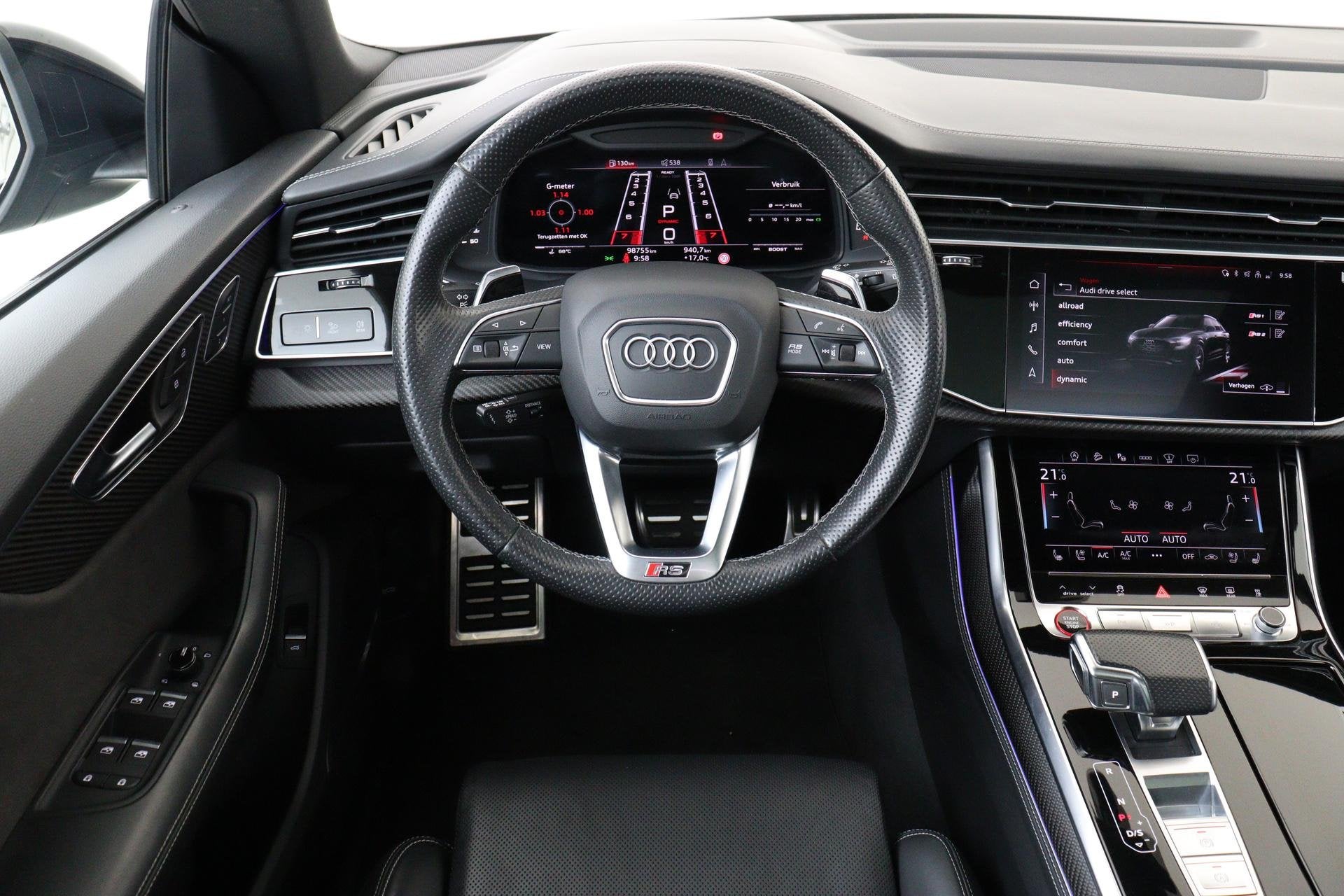 Audi Q8 4.0 TFSI RS Q8 QUATTRO -KERAMISCH|B&O|RS DYNAMIC PLU, Auto's, Automaat, 12 maanden, Gebruikt, Zwart