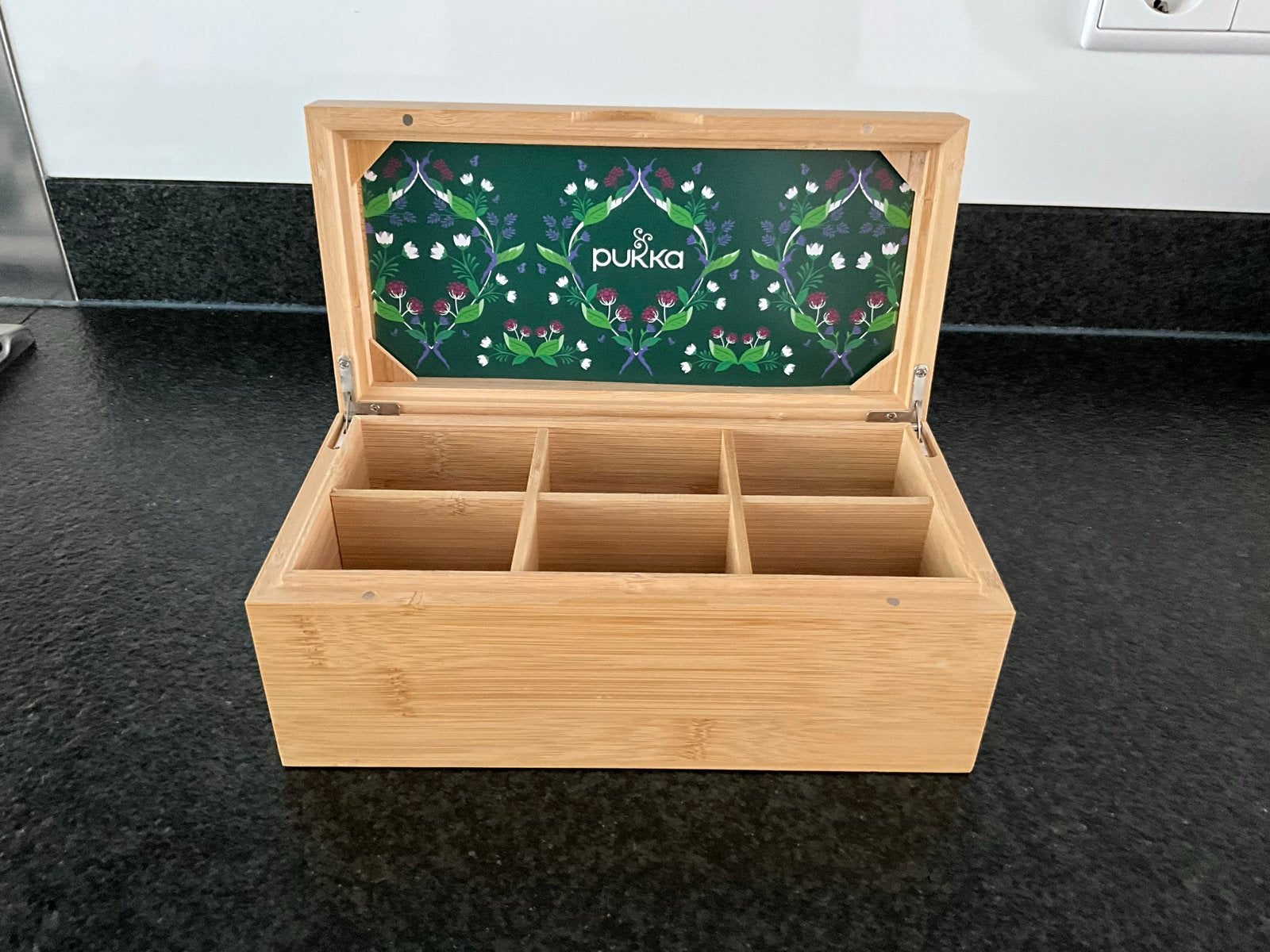 Pukka theedoos van bamboe met 6 vakken, Ophalen, Nieuw, Overige houtsoorten, Minder dan 50 cm