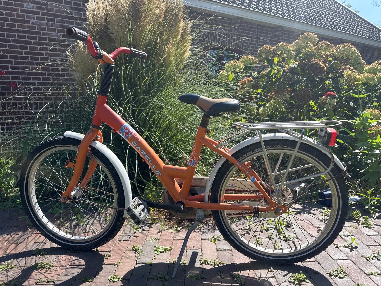 Gazelle kinderfiets - Oranje - 24 inch, Fietsen en Brommers, Ophalen of Verzenden, Gebruikt, Terugtraprem, 24 inch