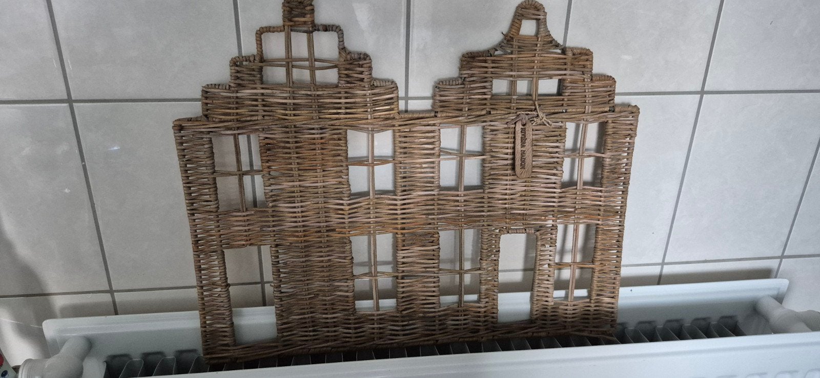 Riviera Maison Grachtenpand Decoratie - Rotan, Ophalen, Natuurlijk materiaal, Bruin, Landelijk