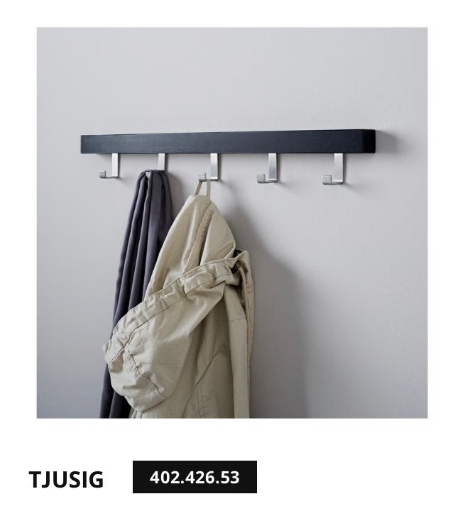Ikea tjusig kapstok 2 stuks, Huis en Inrichting, Zo goed als nieuw, Minder dan 100 cm, Metaal, Ophalen