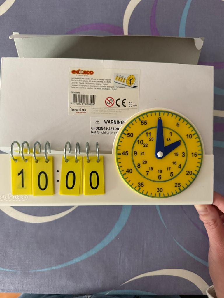 Heutink educo klok om te leren klokkijken, Ophalen of Verzenden, Nieuw