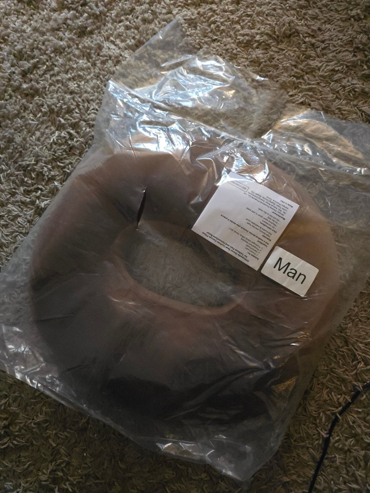 Orthopedisch Donut Zitkussen - Stuitbeen & Aambeien, Ophalen of Verzenden, Nieuw, Bruin, Textiel