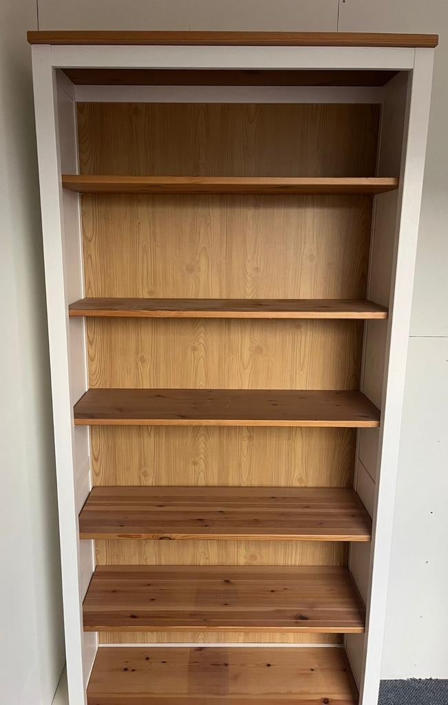 IKEA Hemnes Boekenkast - Wit met grenen planken, Ophalen, Met plank(en), Grenenhout, 50 tot 100 cm