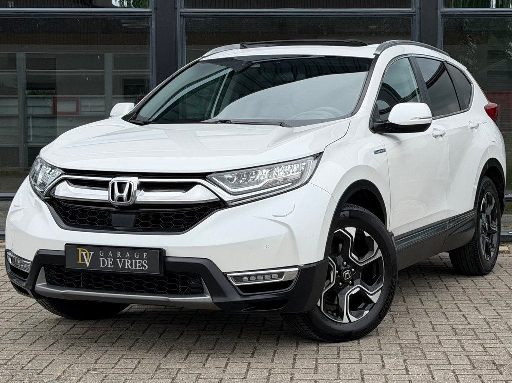 Honda CR-V 2.0 Hybrid AWD Executive Panoramadak ACC HUD Lede, Auto's, Honda, Automaat, Gebruikt, Zwart, 4 cilinders