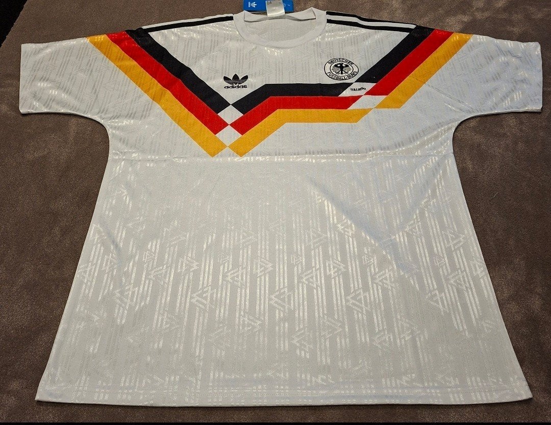 Duitsland Retro Voetbalshirt WK 1990 - Maat L, Sport en Fitness, Voetbal, Maat L, Ophalen of Verzenden, Zo goed als nieuw, Shirt