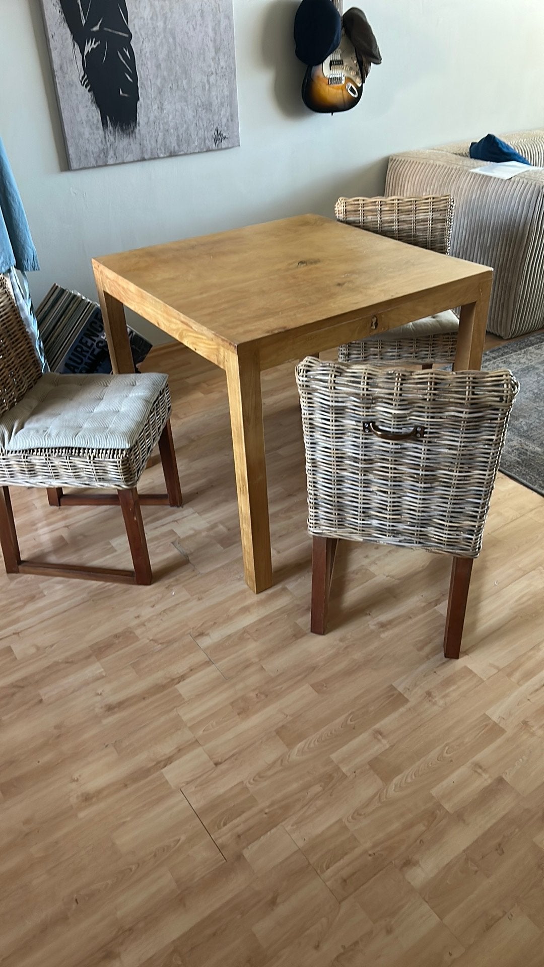 Eettafel, Ophalen, Gebruikt, 50 tot 100 cm, Vierkant