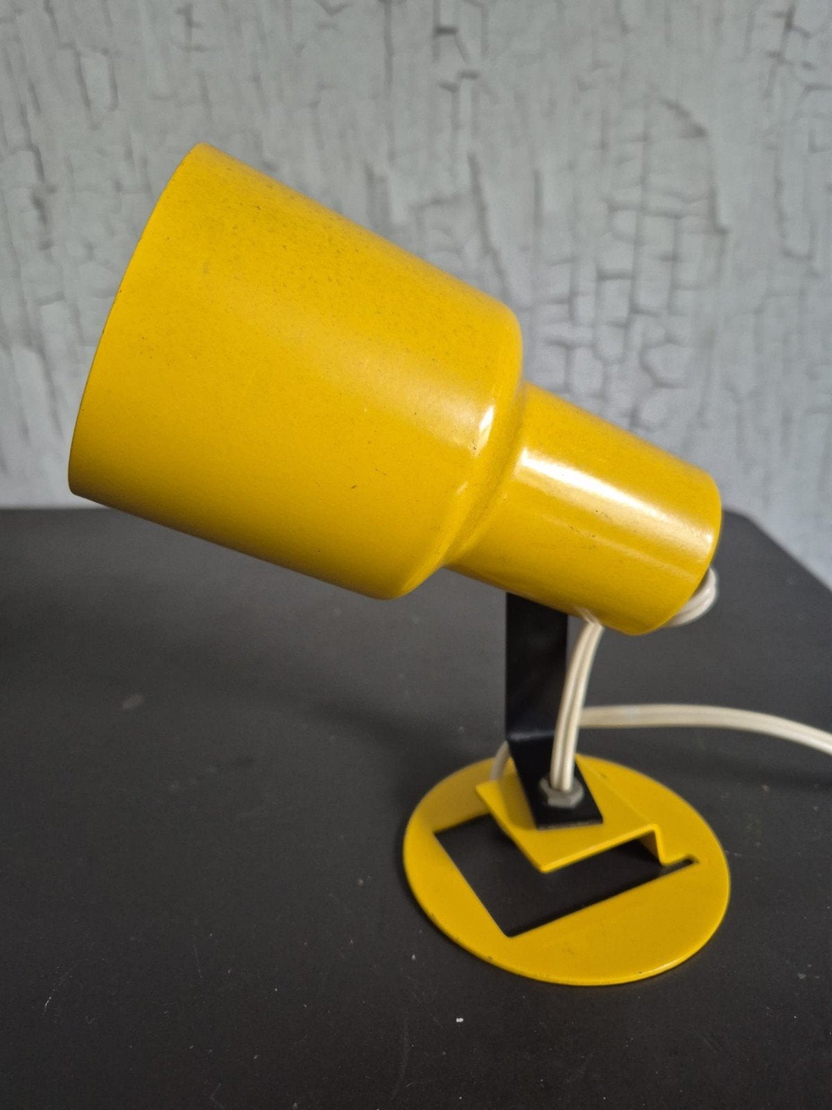 Vintage Philips bureaulamp/spot - geel - jaren '70, Ophalen of Verzenden