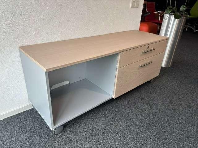 Verrijdbare kast Twinform 140x45cm Rechts L-eiken tv meubel, Niet ingevuld, Gebruikt, 100 tot 150 cm, Niet ingevuld