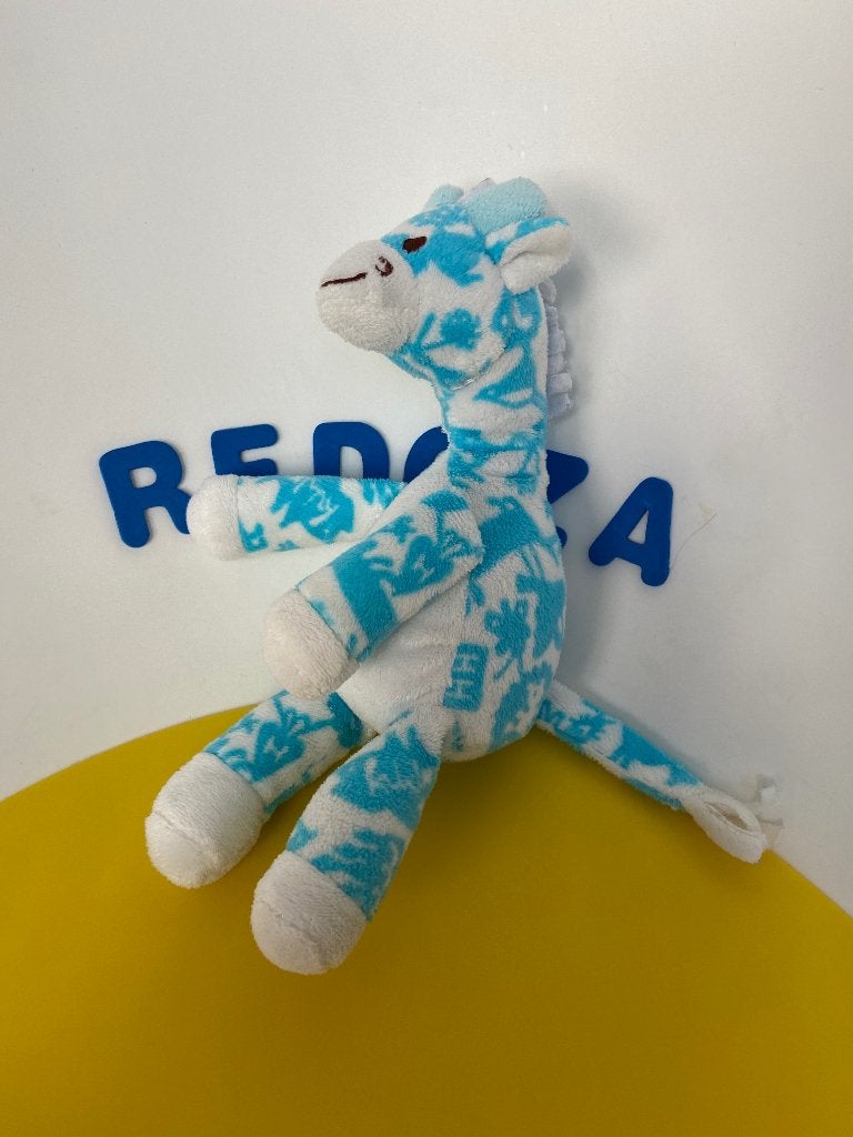 3723 happy horse giraf giraffe blauw wit, Kinderen en Baby's, Speelgoed | Knuffels en Pluche, Ophalen of Verzenden, Zo goed als nieuw