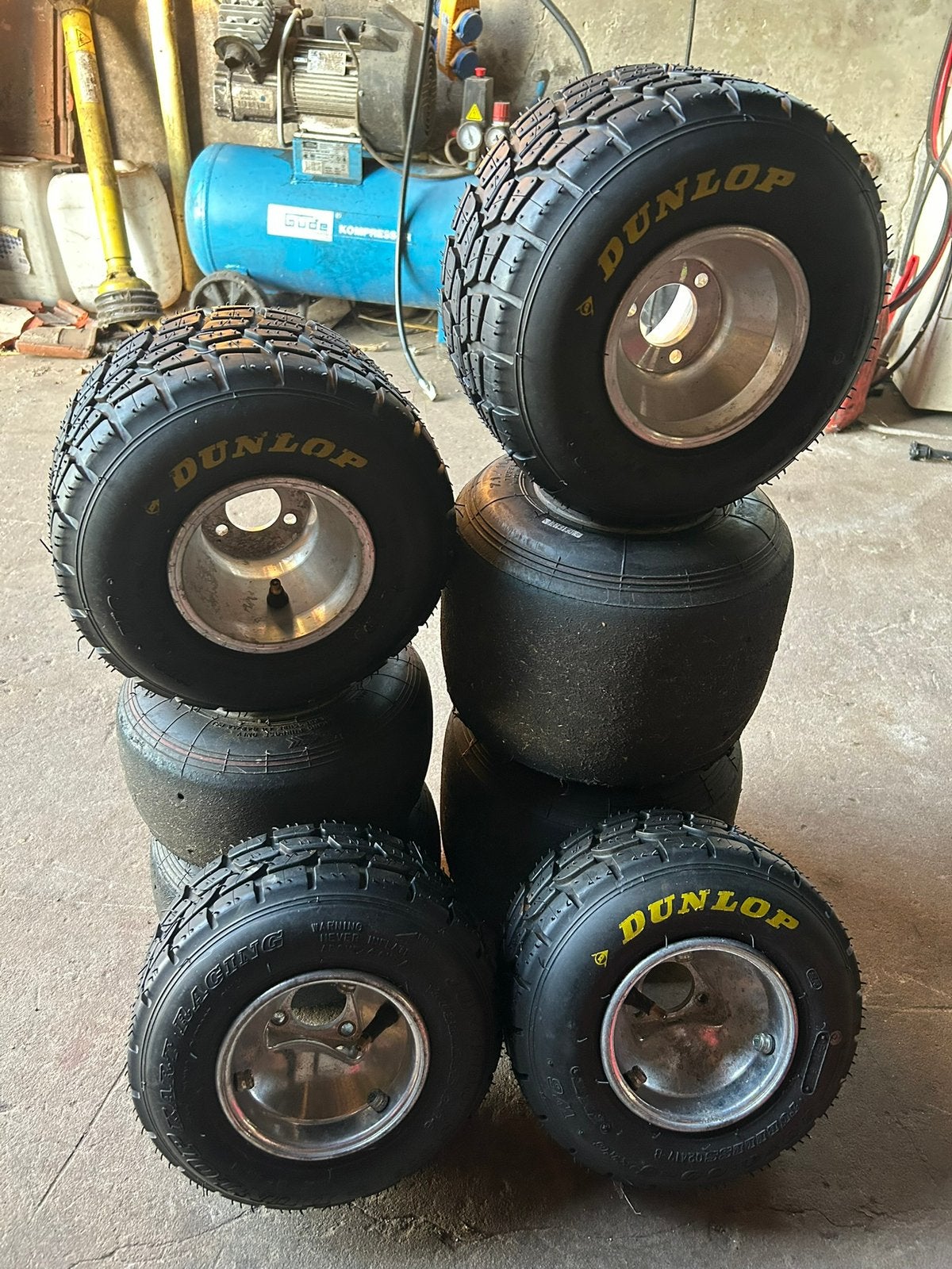 Magnesium slick set en alu regenset nieuwe banden, Ophalen of Verzenden, Zo goed als nieuw, Kart