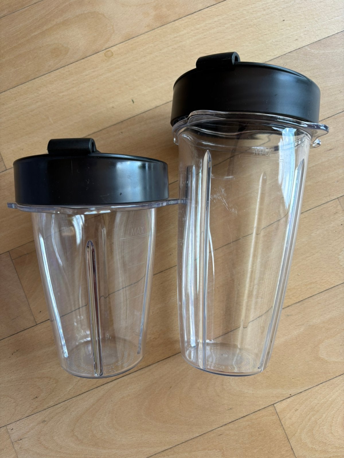 2 magimix maatbekers met deksel NIEUW, Ophalen, Zo goed als nieuw