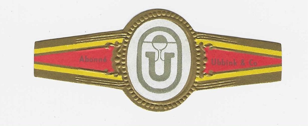 reclamen no 37 -  ubbink, Ophalen of Verzenden, Sigarenbandjes