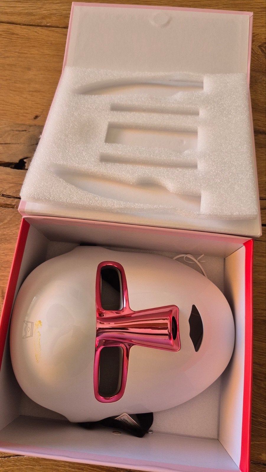 LED Therapie Masker voor Huidverjonging en Acnebehandeling, Ophalen of Verzenden, Zo goed als nieuw, Gehele gezicht, Verzorging