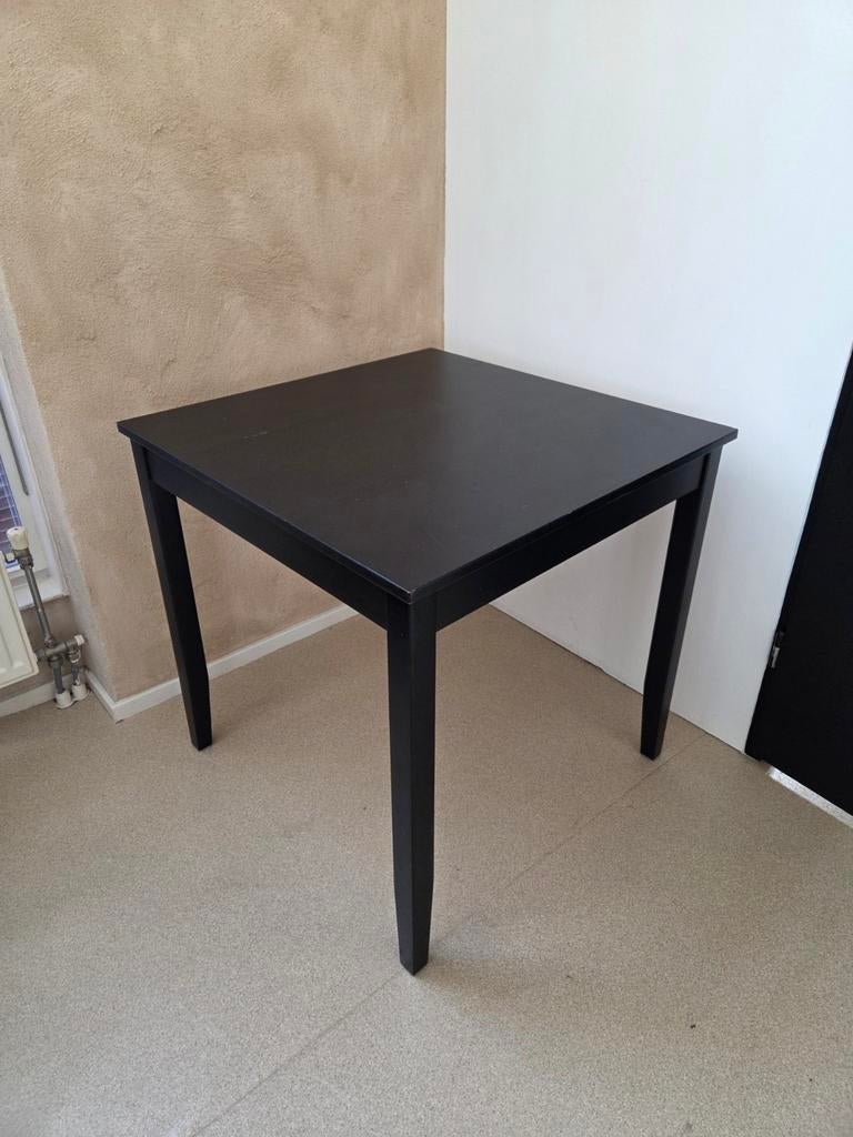IKEA Nordviken eettafel zwart 74x74 cm (niet uitschuifbaar), Ophalen, Gebruikt, 50 tot 100 cm, Vierkant
