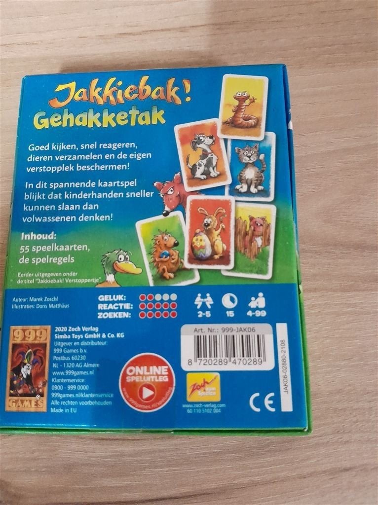 Jakkiebak gehakketak - 999 games - s3896, Verzenden, Zo goed als nieuw