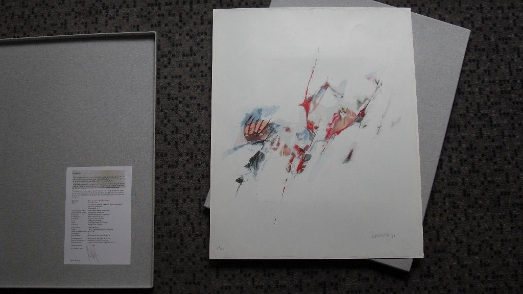 LEO MUSCH ; cassette, gesign litho en boek, Ophalen of Verzenden