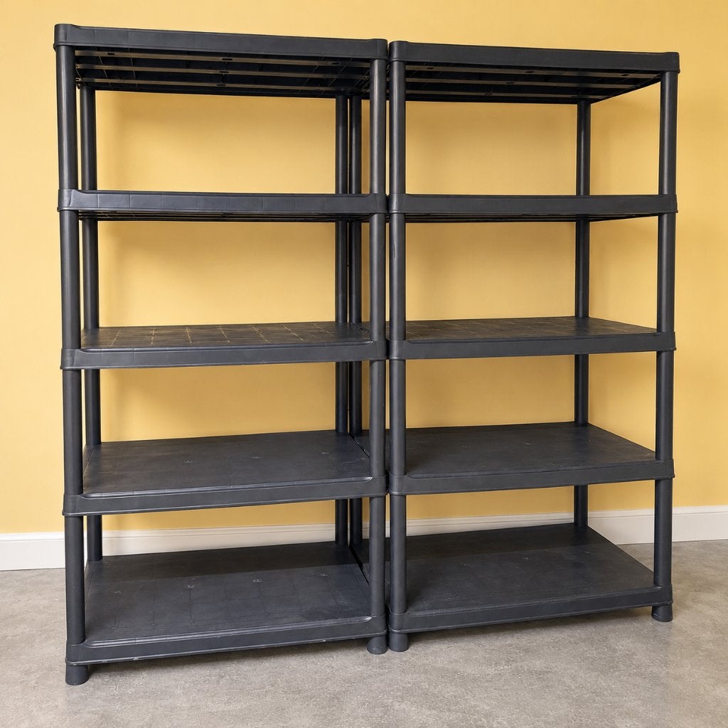 Kunststof stellingkast 187x90x60 cm – 5 beschikbaar, Ophalen, Gebruikt