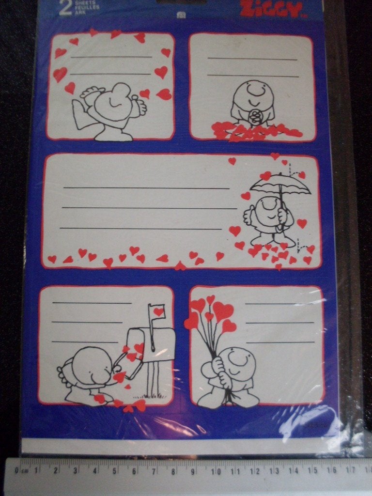 10x sticker ziggy labels, Verzamelen, Verzenden, Zo goed als nieuw, Strip of Tekenfilm
