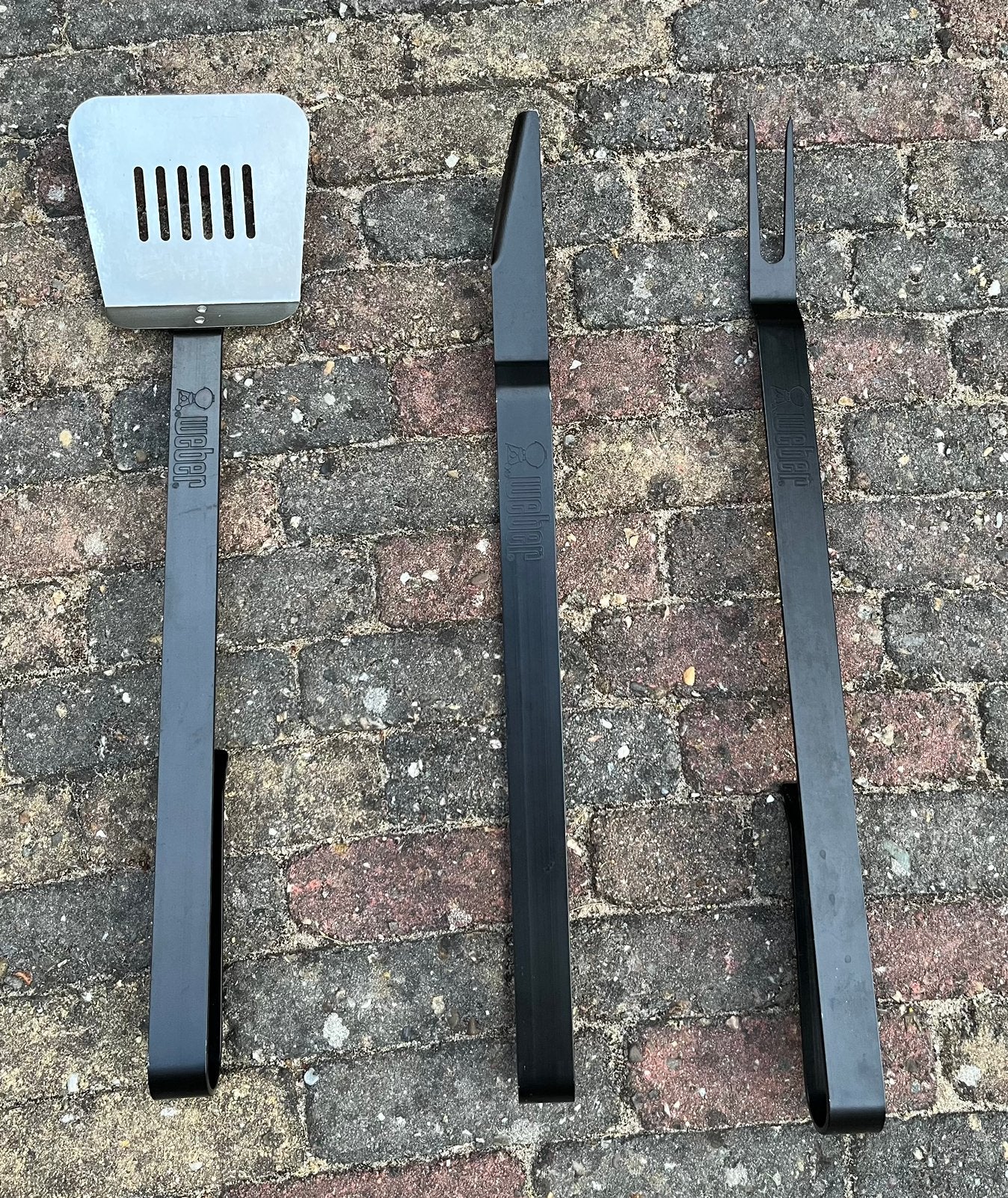 Weber BBQ-set: tang, vork & spatel, Ophalen, Zo goed als nieuw