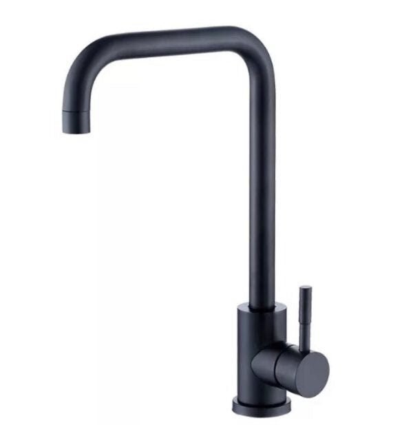 Keukenkraan WEBO Atlanta Hoog Model 27cm Mat Zwart Messing, Doe-het-zelf en Verbouw, Ophalen of Verzenden, Nieuw, Kraan