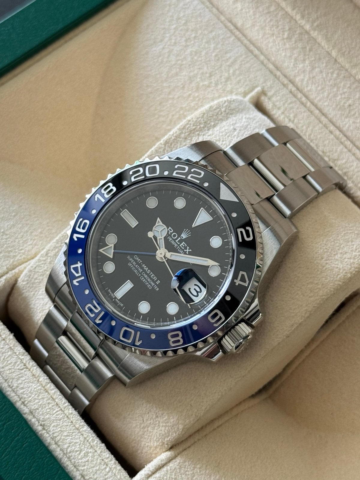 Rolex GMT-Master II Batman 116710BLNR 2017 Full Set Oyster, Sieraden, Tassen en Uiterlijk, Horloges | Heren, Ophalen of Verzenden