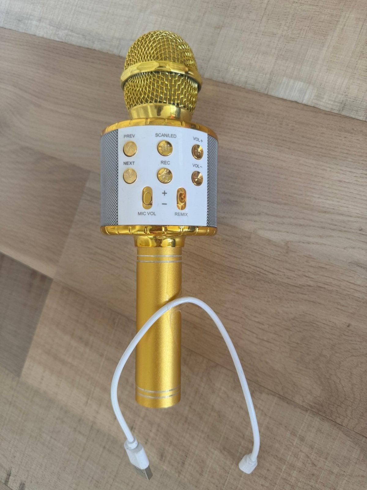 Gouden microfoon karaoke, Ophalen, Zo goed als nieuw, Microfoon(s)