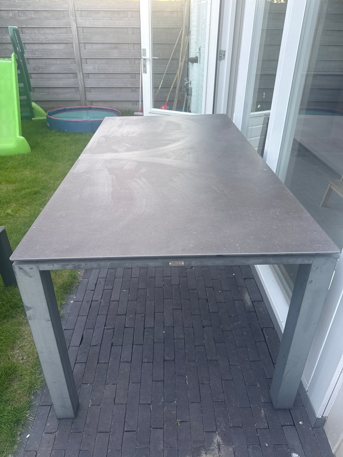 Robuuste rechthoekige tuintafel LIFE - Gebruikt, Ophalen, Gebruikt, Rechthoekig, Metaal