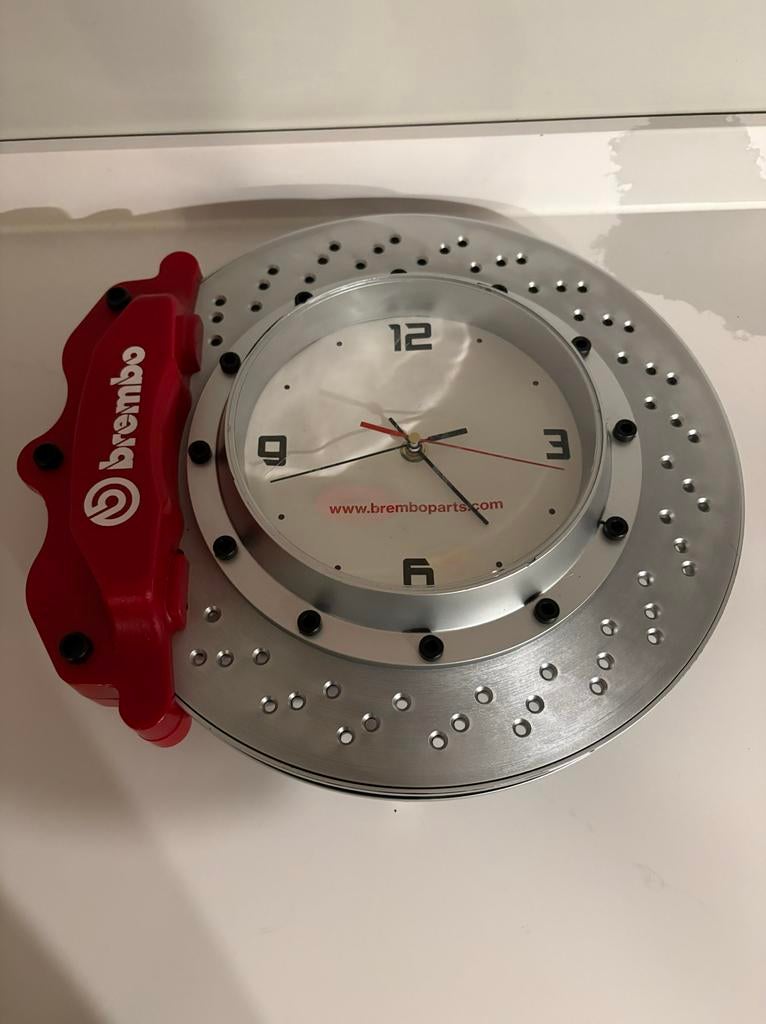 Brembo dealer wandklok, Verzenden, Zo goed als nieuw, Gebruiksvoorwerp