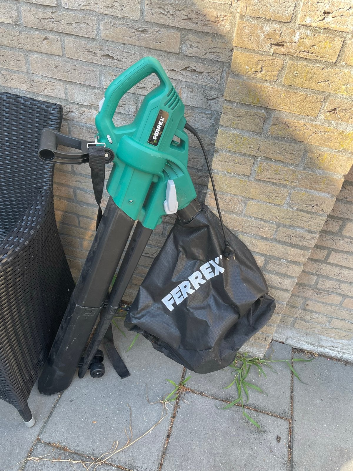 Ferrex Bladblazer/Bladzuiger met opvangzak, Gebruikt, Handgedragen, Ophalen of Verzenden, Met opvangzak
