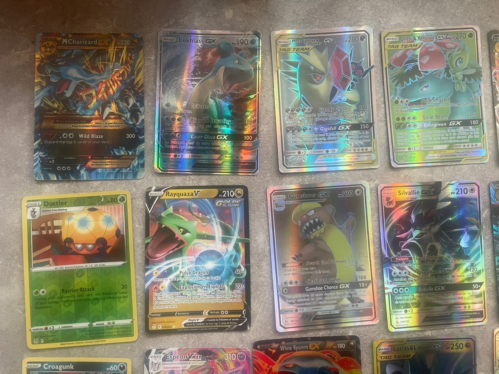 Pokémon Kaarten Verzameling (M Charizard EX, Umbreon VMAX,, Ophalen of Verzenden, Gebruikt, Meerdere kaarten, Foil