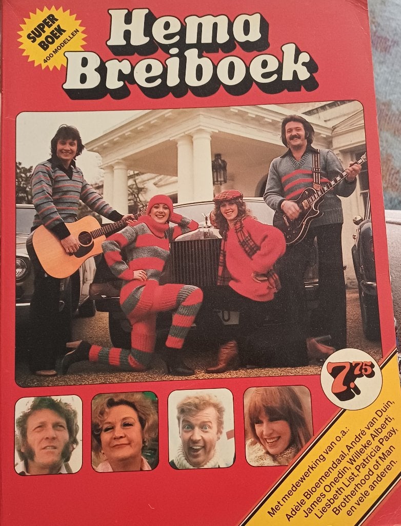Vintage Hema Breiboek - 400 Modellen met BN'ers, Ophalen of Verzenden, Gebruikt, Breien, Patroon of Boek