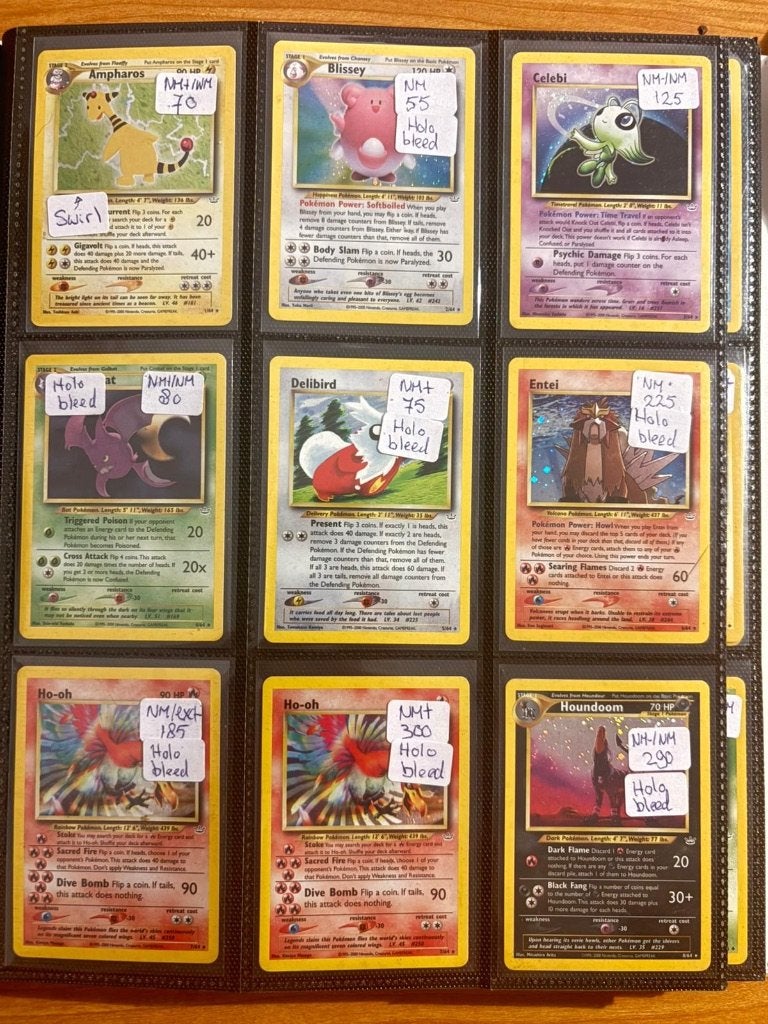 Pokemon Neo Revelation kaarten, Ophalen of Verzenden, Zo goed als nieuw, Meerdere kaarten