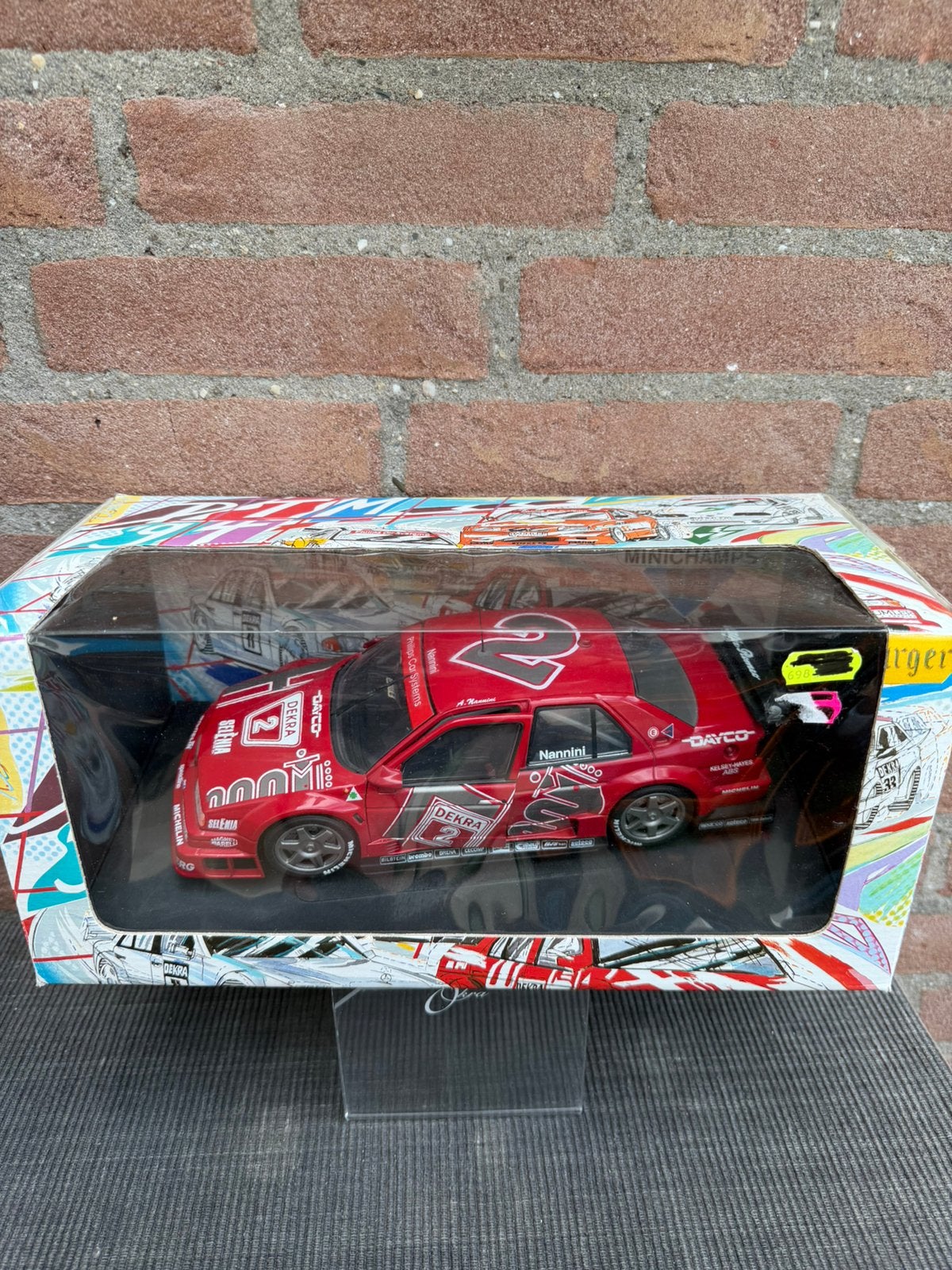 1:18 UT/Minichamps Alfa Romeo 155 V6 ti DTM #2 Nannini 65,-, Ophalen of Verzenden, Zo goed als nieuw, MiniChamps