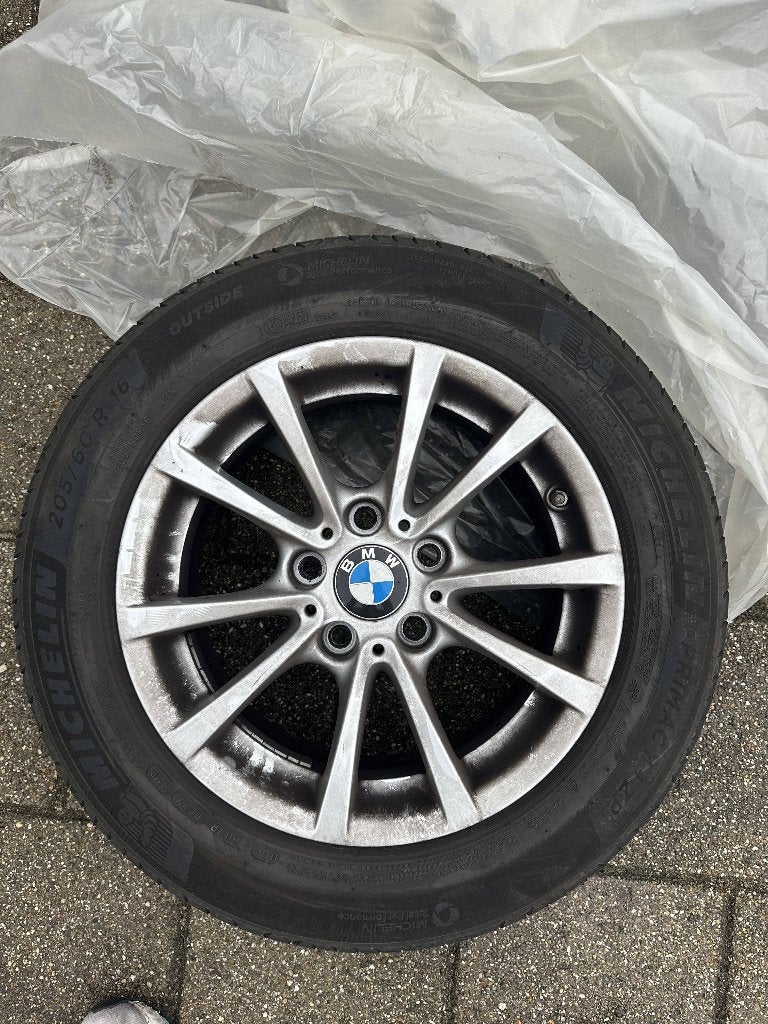 BMW 16 inch velgen + Michelin 205/60R16 5x120 ET34, Ophalen, Velg(en), 16 inch, 205 mm