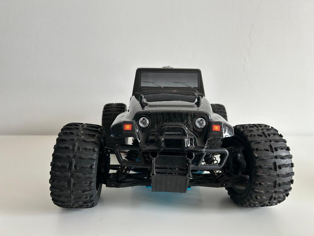 Himoto 1:10 Truck Jeep Wrangler Black Brushless rc auto, Elektro, Gebruikt, Auto offroad, Ophalen of Verzenden