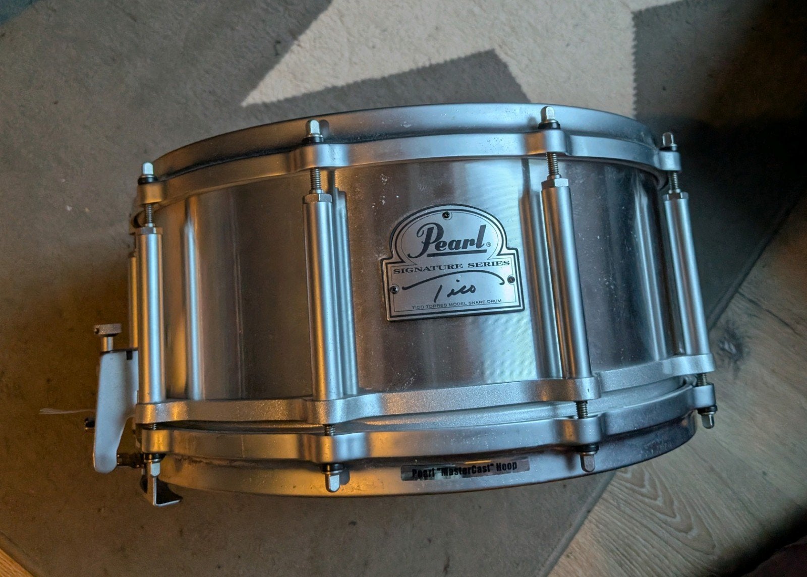 Pearl Tico Torres Signature Snare - Free Floating Aluminium, Ophalen of Verzenden, Gebruikt, Pearl