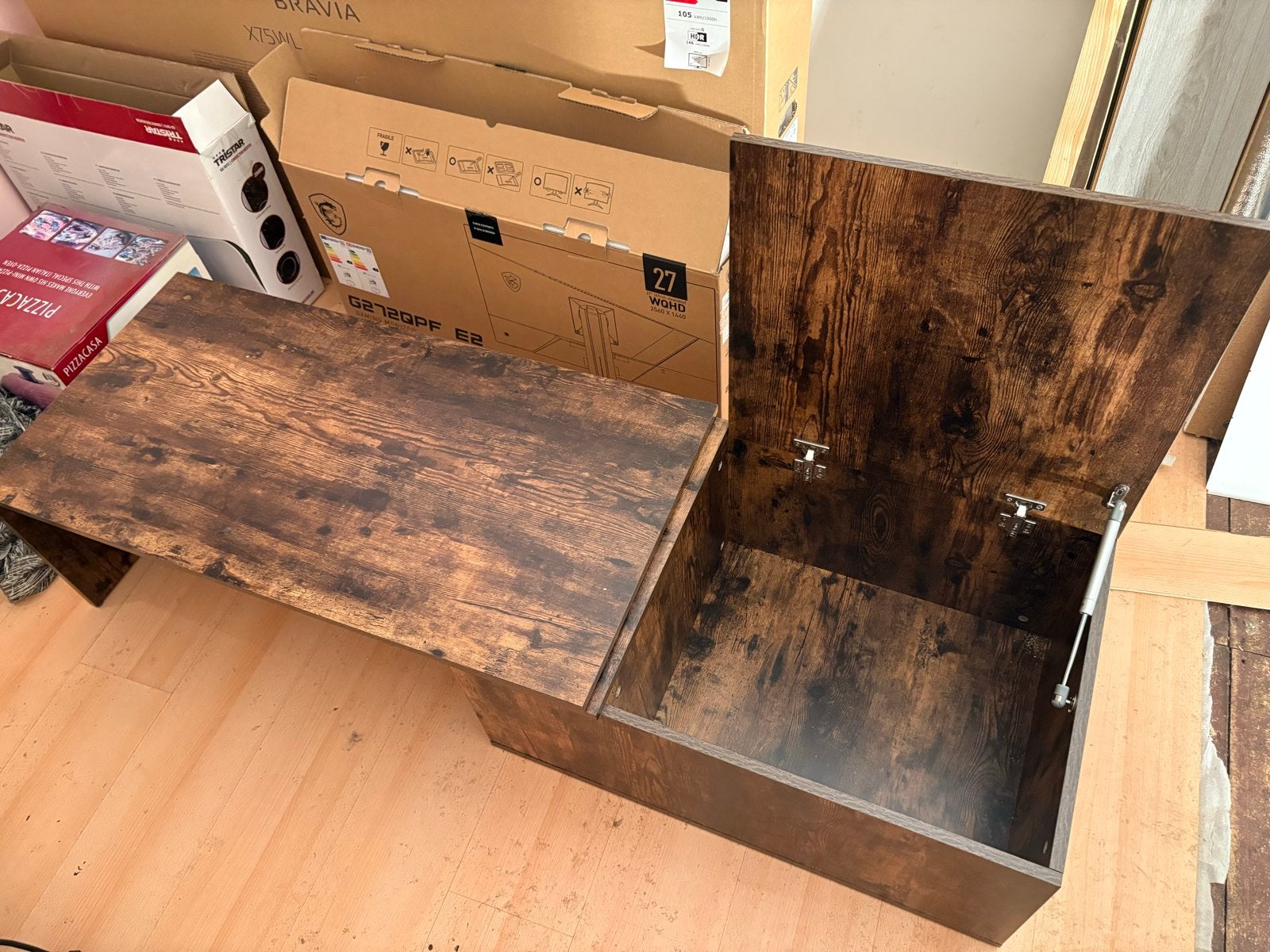 Zo goed als nieuwe salontafel met klep, Ophalen, 100 tot 150 cm, 50 tot 100 cm, Zo goed als nieuw