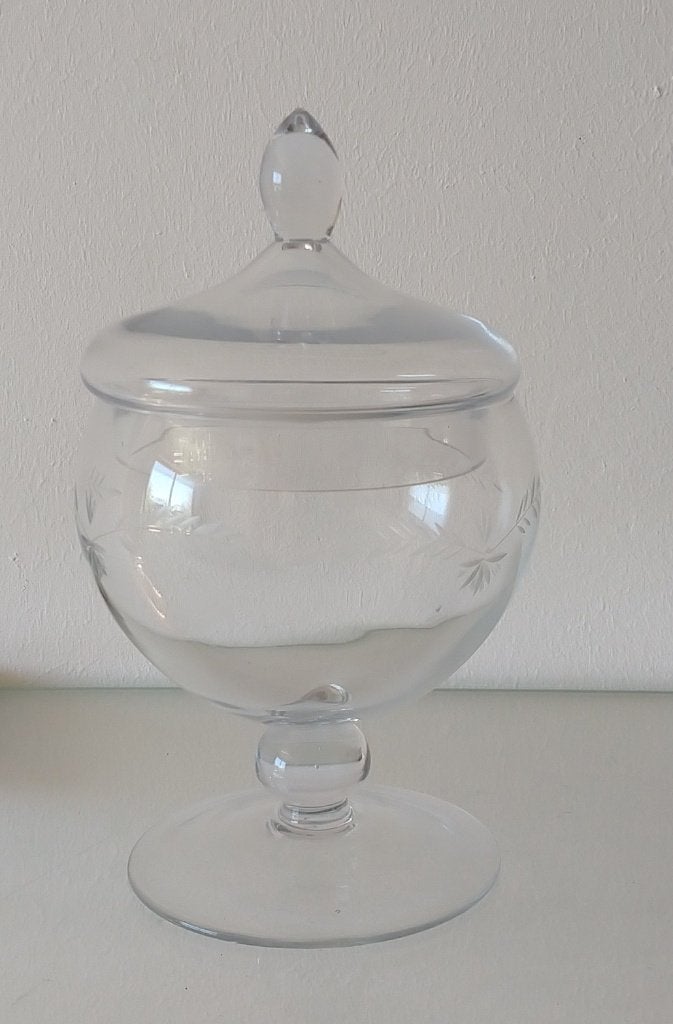 bonbonniere snoeppot helder glas, volgnr 25, Ophalen of Verzenden