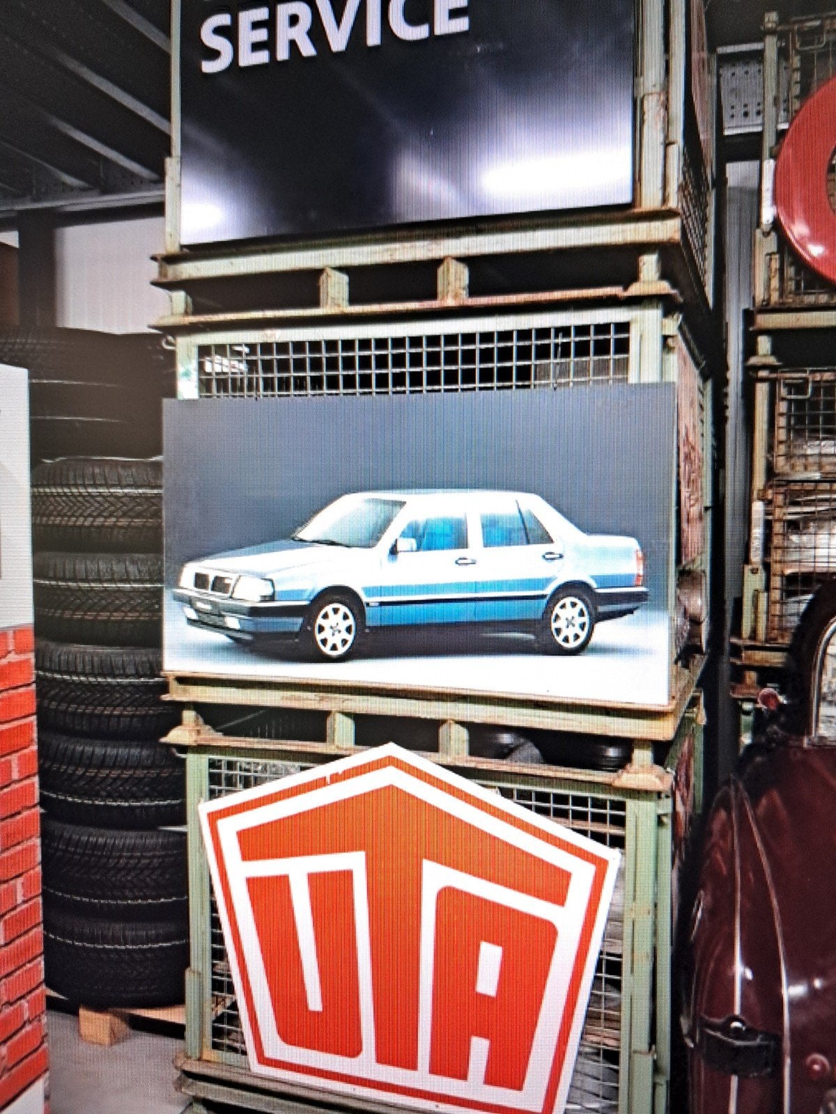 Mooi dubbelzijdig UTA bord aluminium +/- 95cm Reclame, Verzamelen, Ophalen, Reclamebord, Eu, Eu