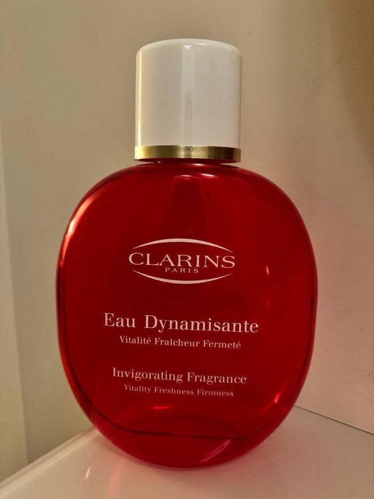 Clarins Eau Dynamisante XL Displayfles 37cm Acryl, Ophalen of Verzenden, Gebruikt