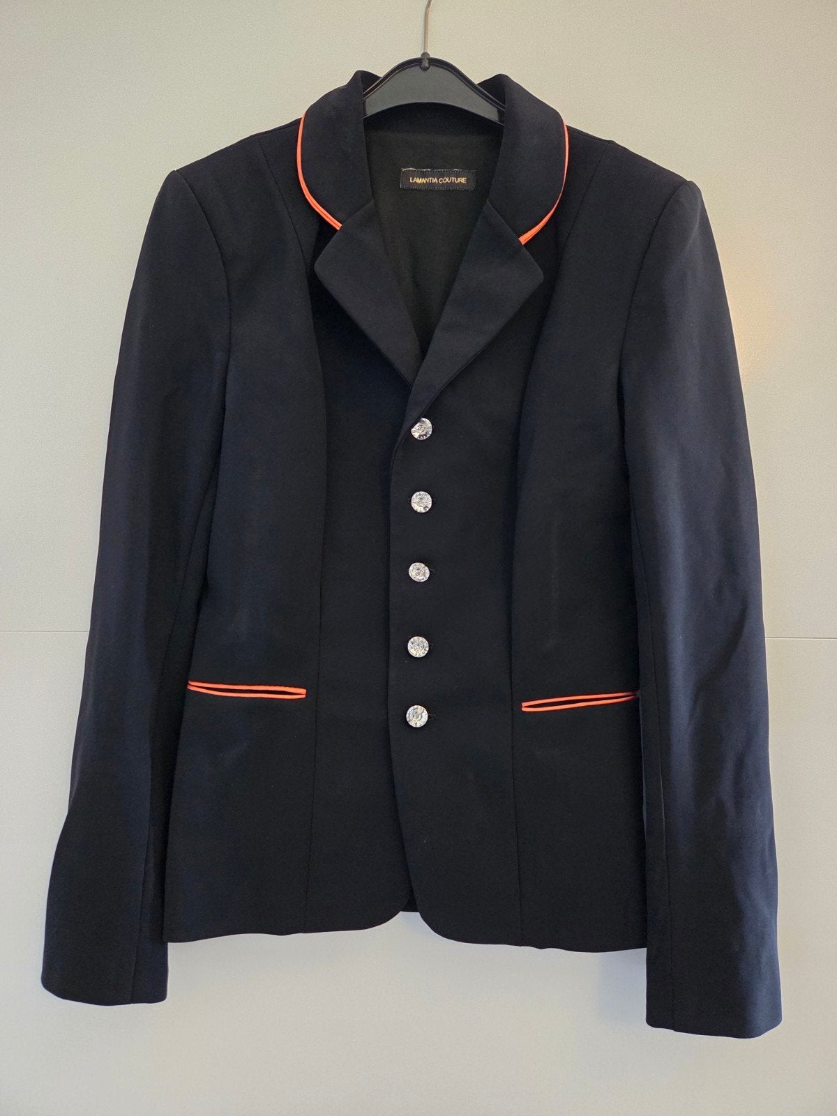 Lamantia Couture Wedstrijdjasje donkerblauw maat 36/38, Blauw, Dressuur, Sierdetails, Ophalen of Verzenden