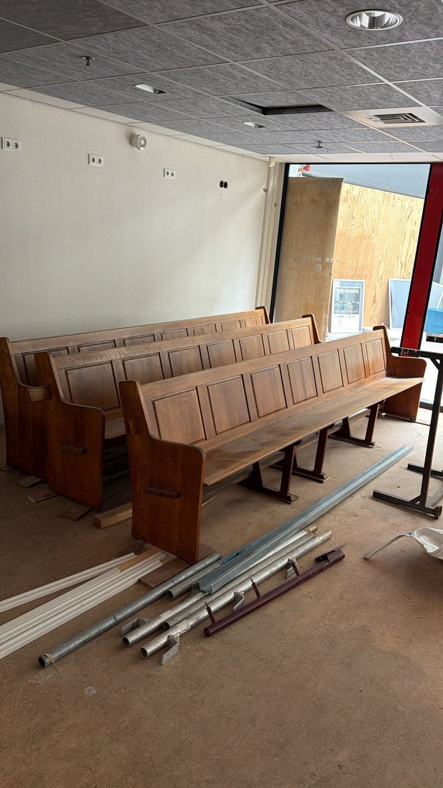 Kerkbank 4 meter, Antiek en Kunst, Antiek | Meubels | Stoelen en Banken, Ophalen