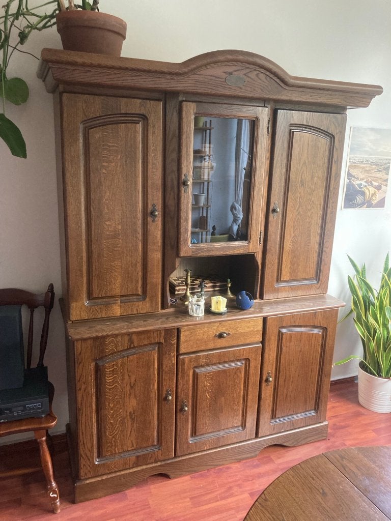 Dressoirkast, Ophalen, Gebruikt, 100 tot 150 cm, Eikenhout