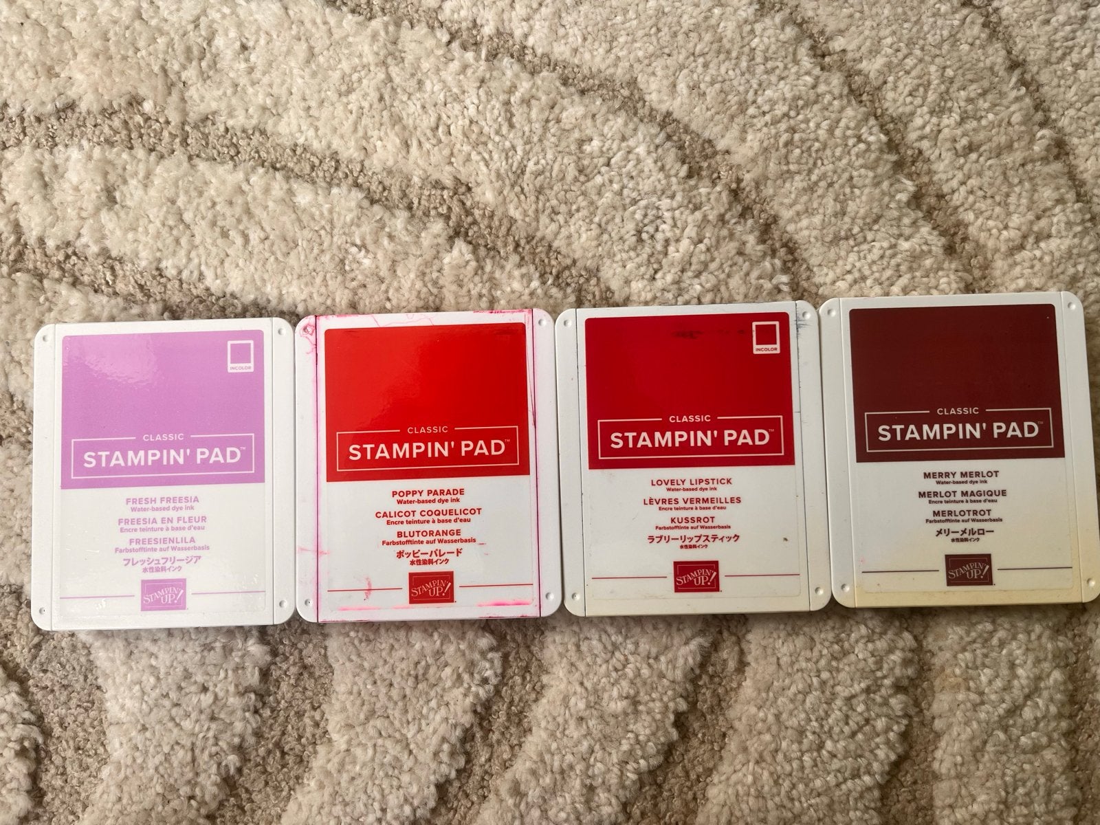 Stampin' Up! Inktpads - Set van 4 (ook los verkrijgbaar), Hobby en Vrije tijd, Stempelen, Ophalen of Verzenden, Zo goed als nieuw