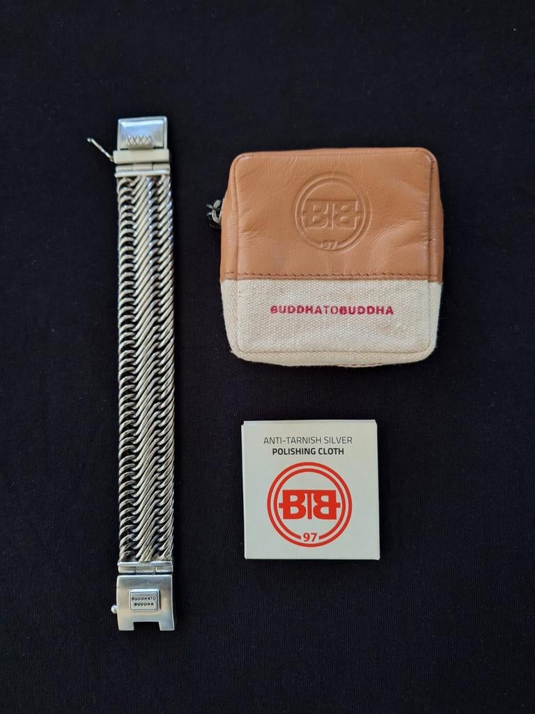 Buddha to Buddha armband - Zilver, Ophalen of Verzenden, Zo goed als nieuw, Zilver, Zilver