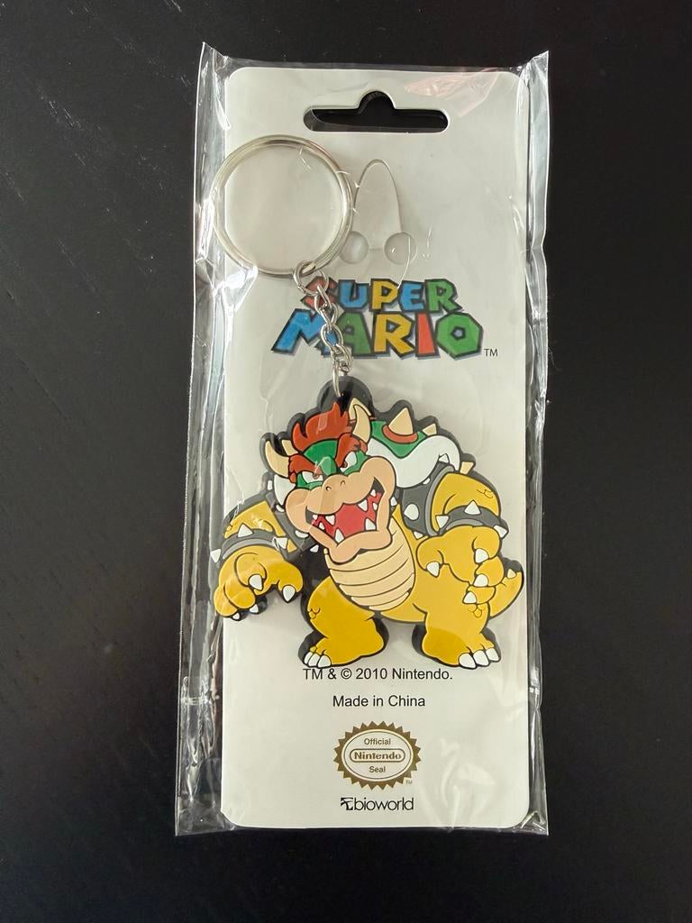 Nintendo Super Mario bros. Bowser rubber sleutelhanger, Ophalen of Verzenden, Nieuw, Knuffel of Figuurtje